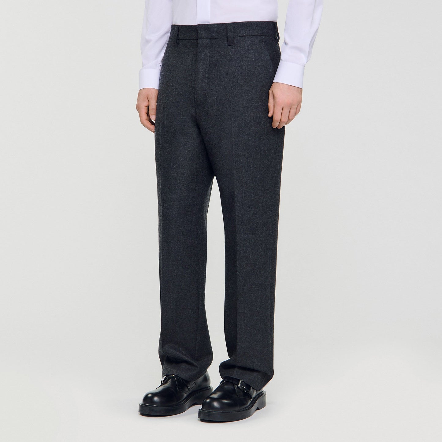 Sandro Wool suit trousers Heather Charcoal