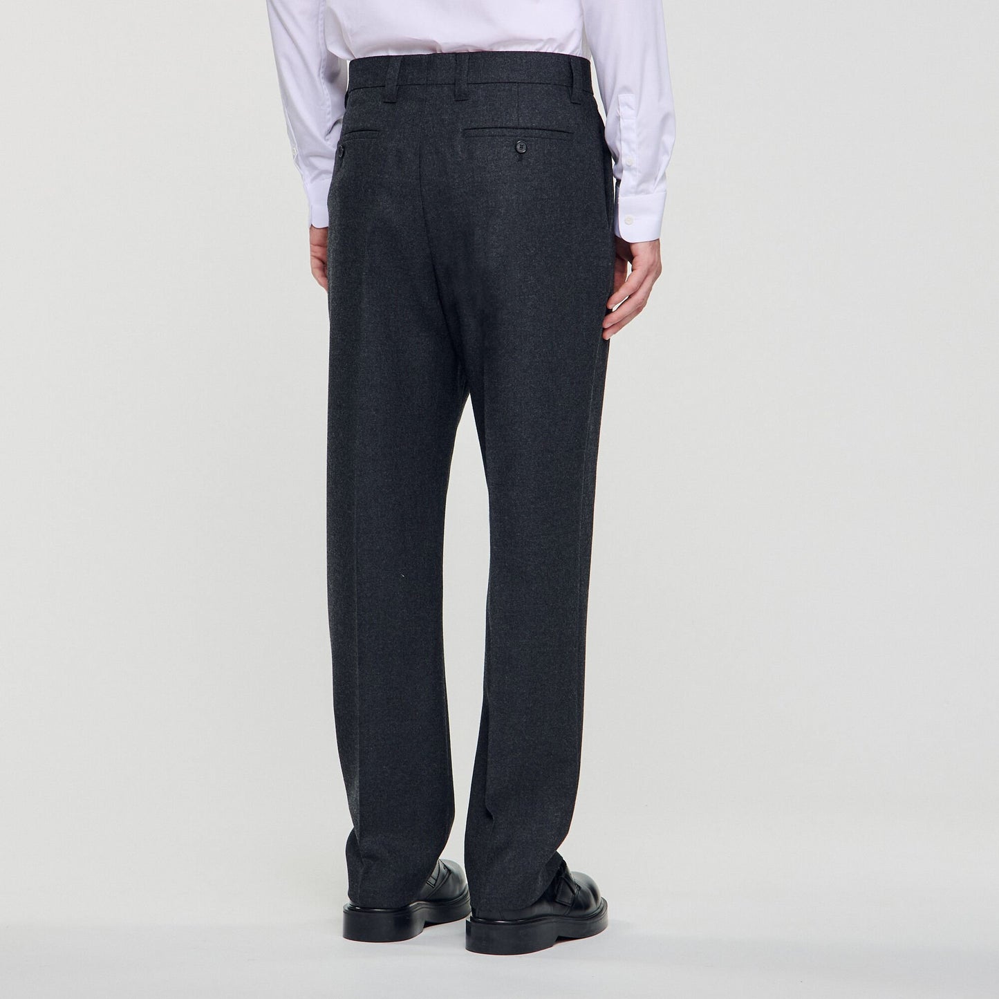 Sandro Wool suit trousers Heather Charcoal