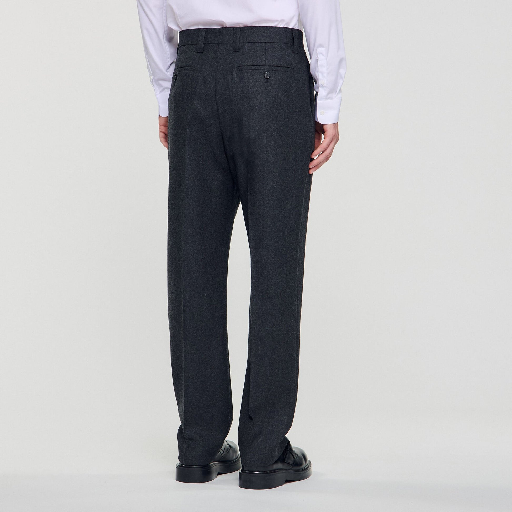 Sandro Wool suit trousers Heather Charcoal