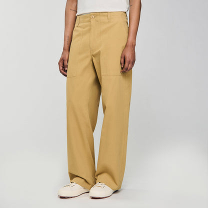 Sandro Wide-leg cotton trousers Ocher Yellow