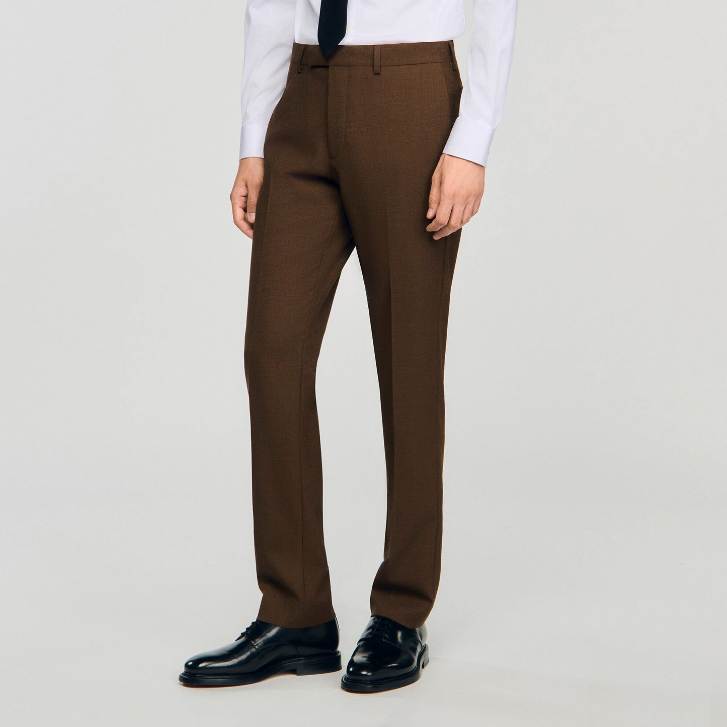 Sandro Wool trousers Tobacco Brown