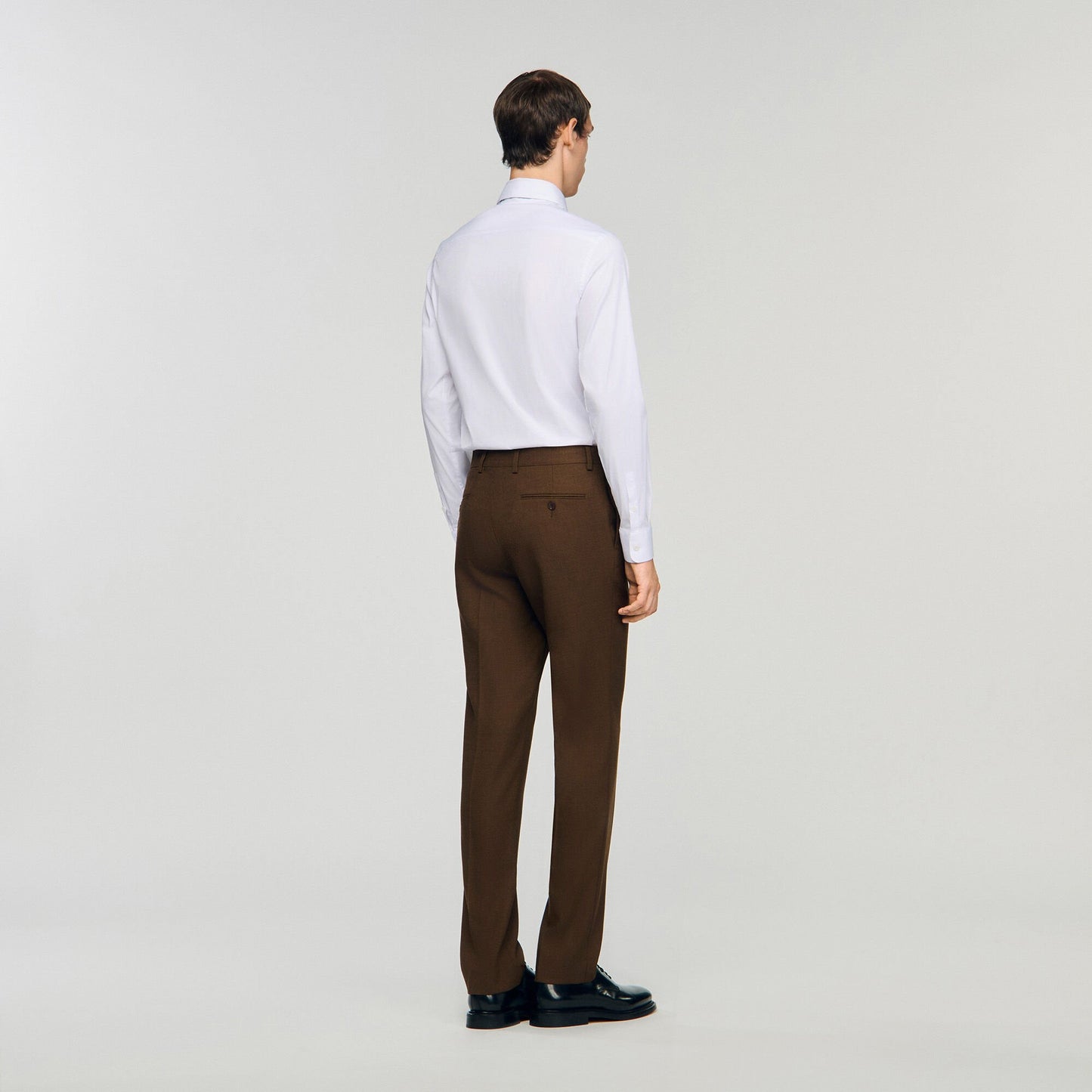 Sandro Wool trousers Tobacco Brown