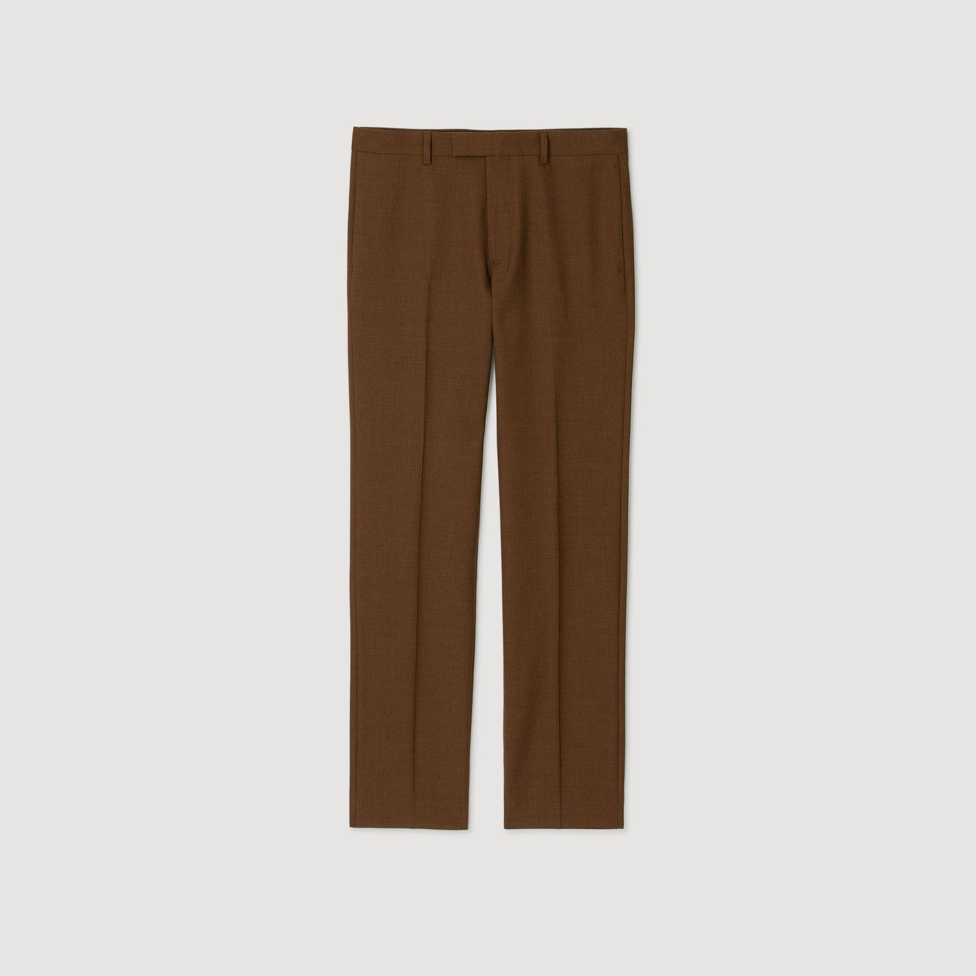 Sandro Wool trousers Tobacco Brown