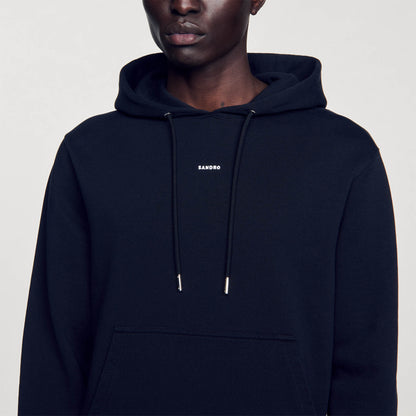 Sandro Embroidered hoodie Black
