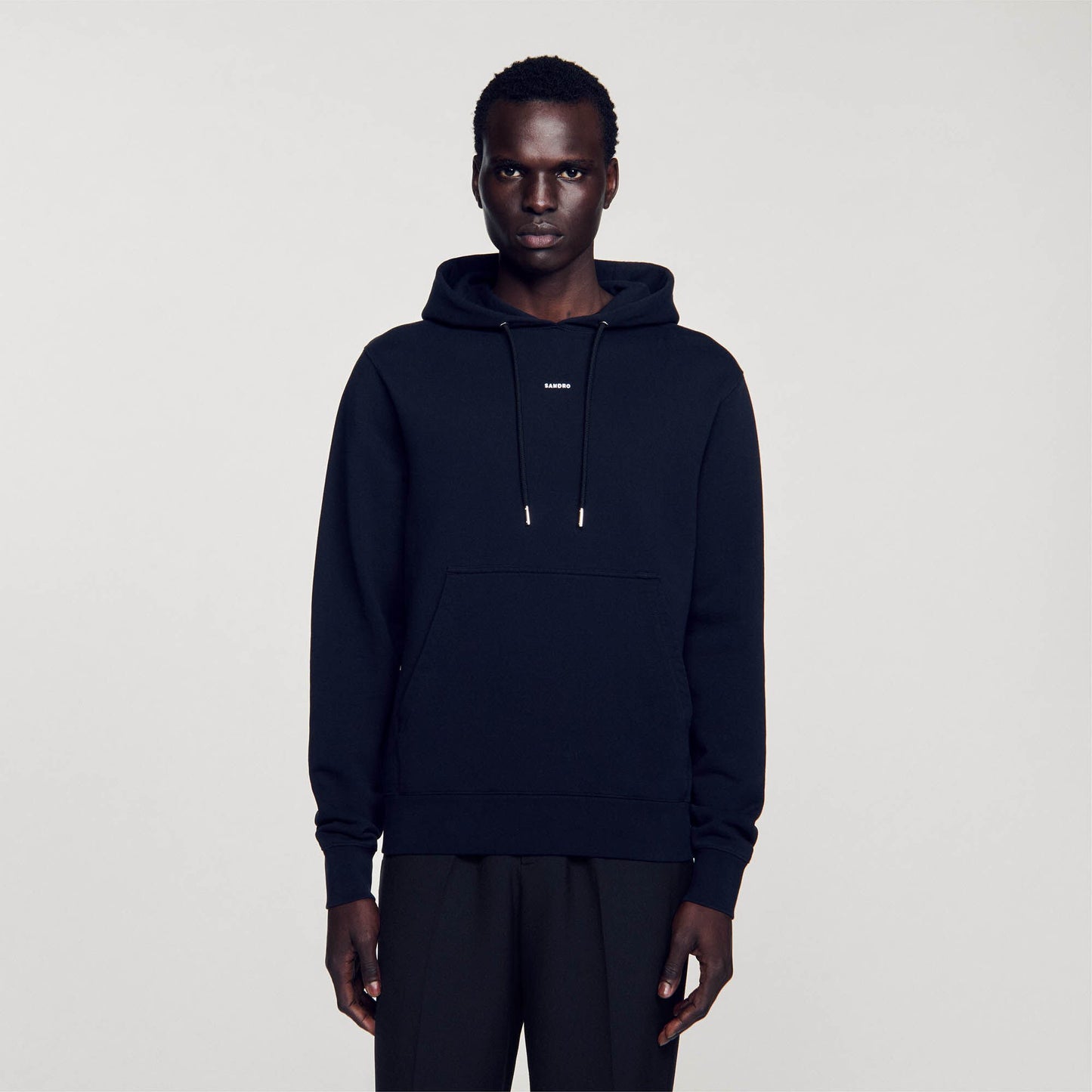 Sandro Embroidered hoodie Black