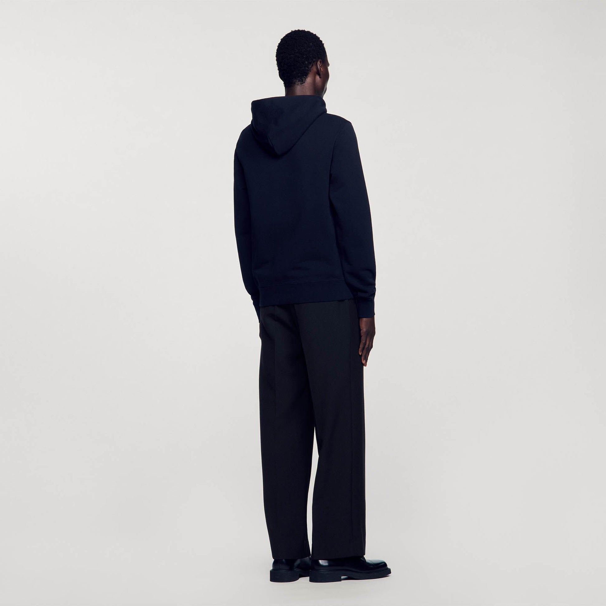Sandro Embroidered hoodie Black