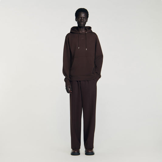 Sandro Logo hoodie Chocolate