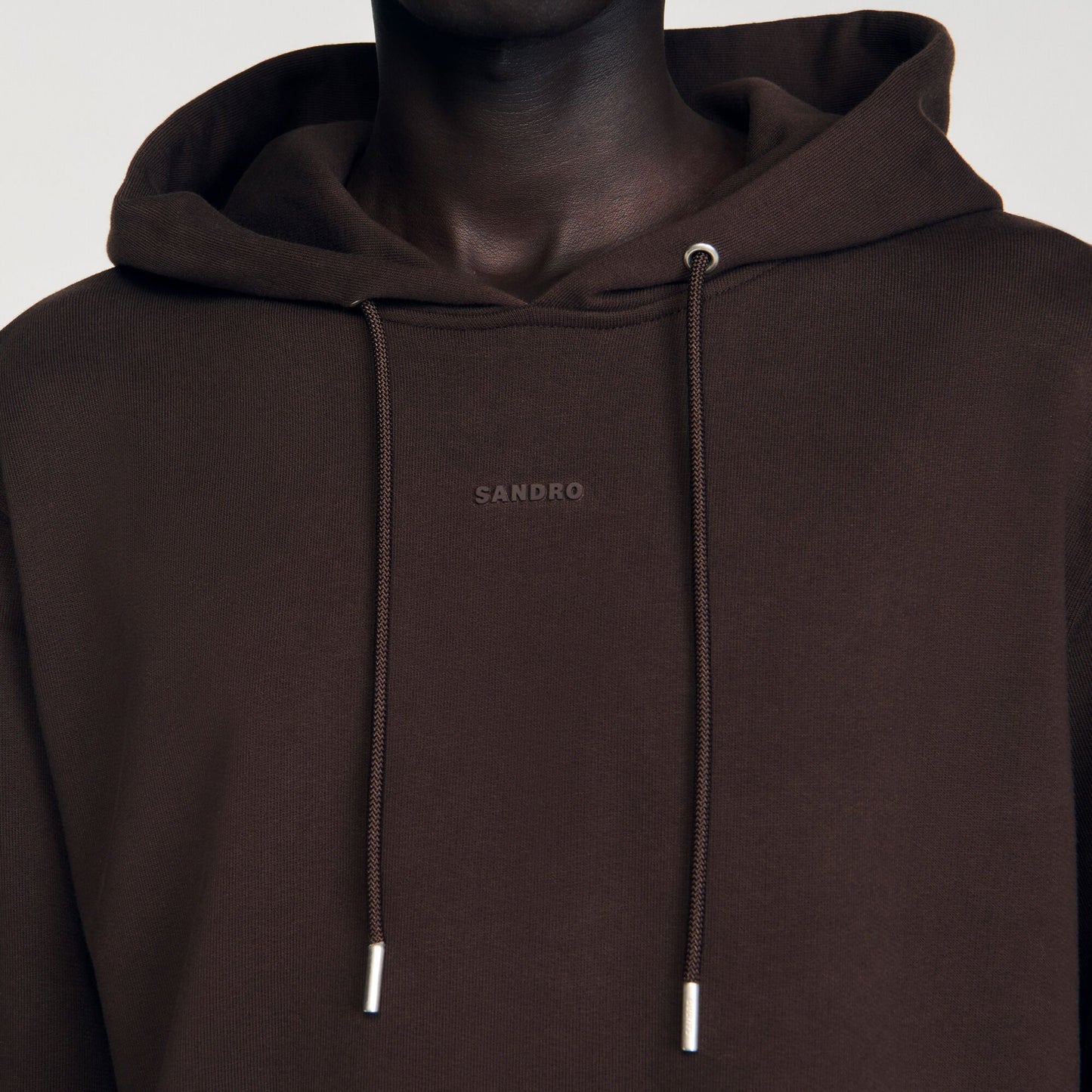 Sandro Logo hoodie Chocolate