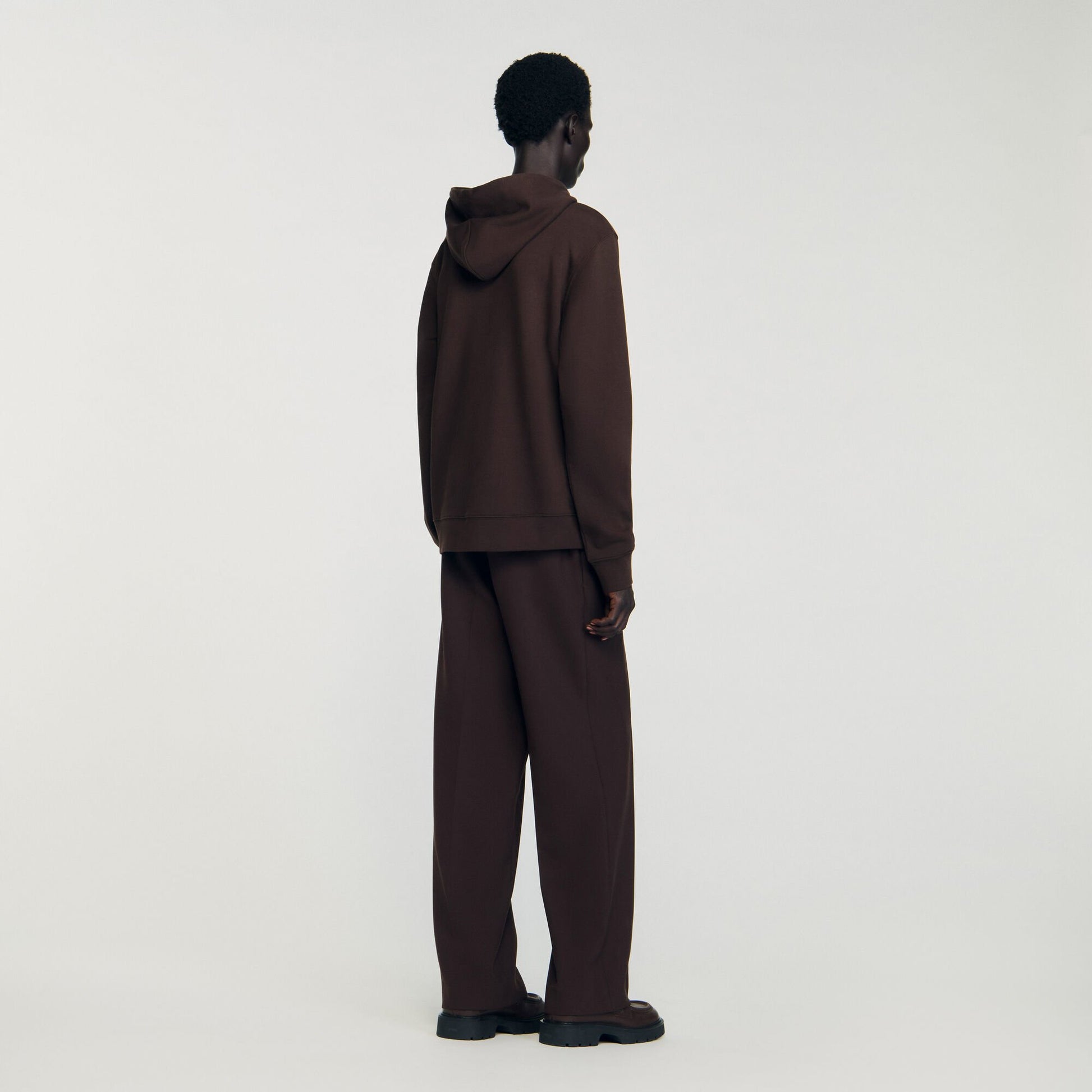 Sandro Logo hoodie Chocolate