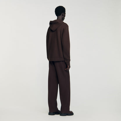 Sandro Logo hoodie Chocolate