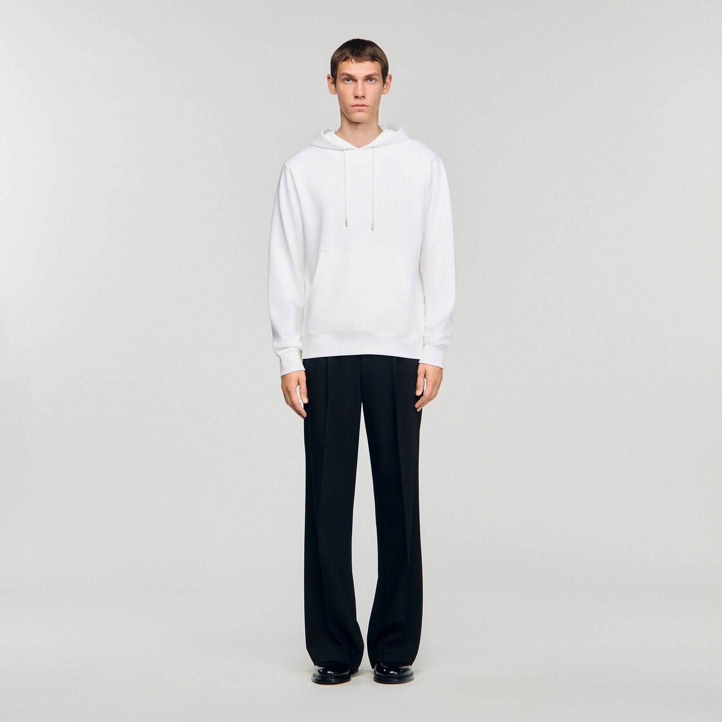 Sandro Logo hoodie Optic White