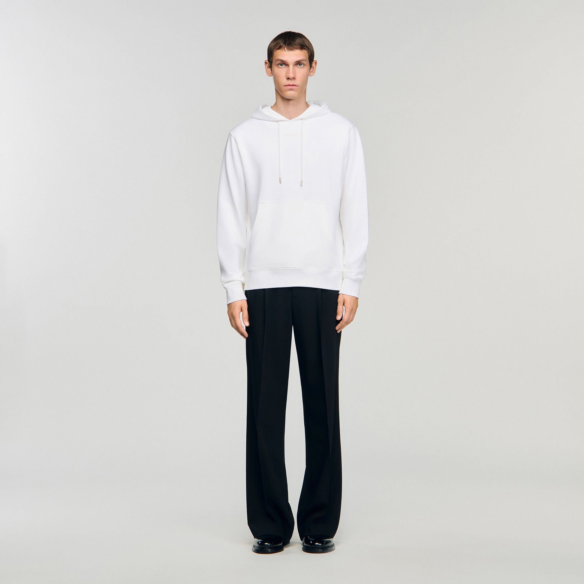 Sandro Logo hoodie Optic White