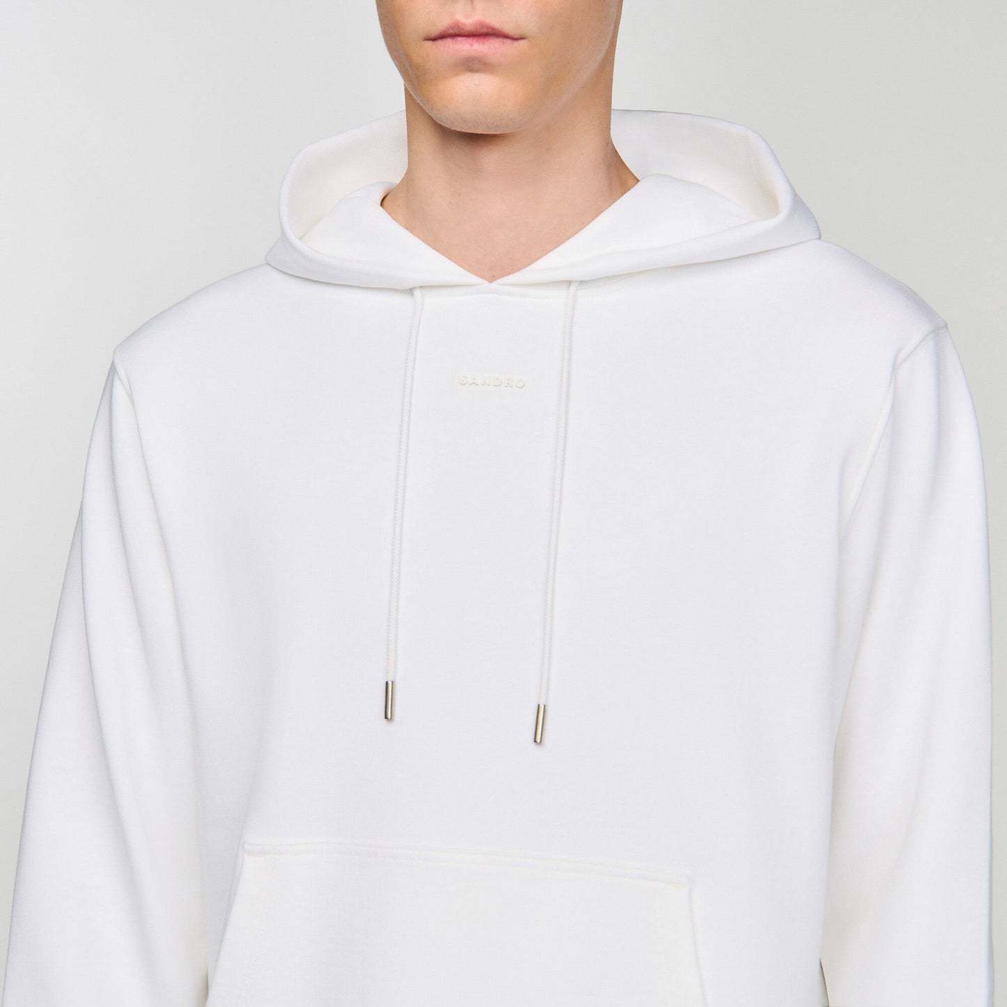 Sandro Logo hoodie Optic White