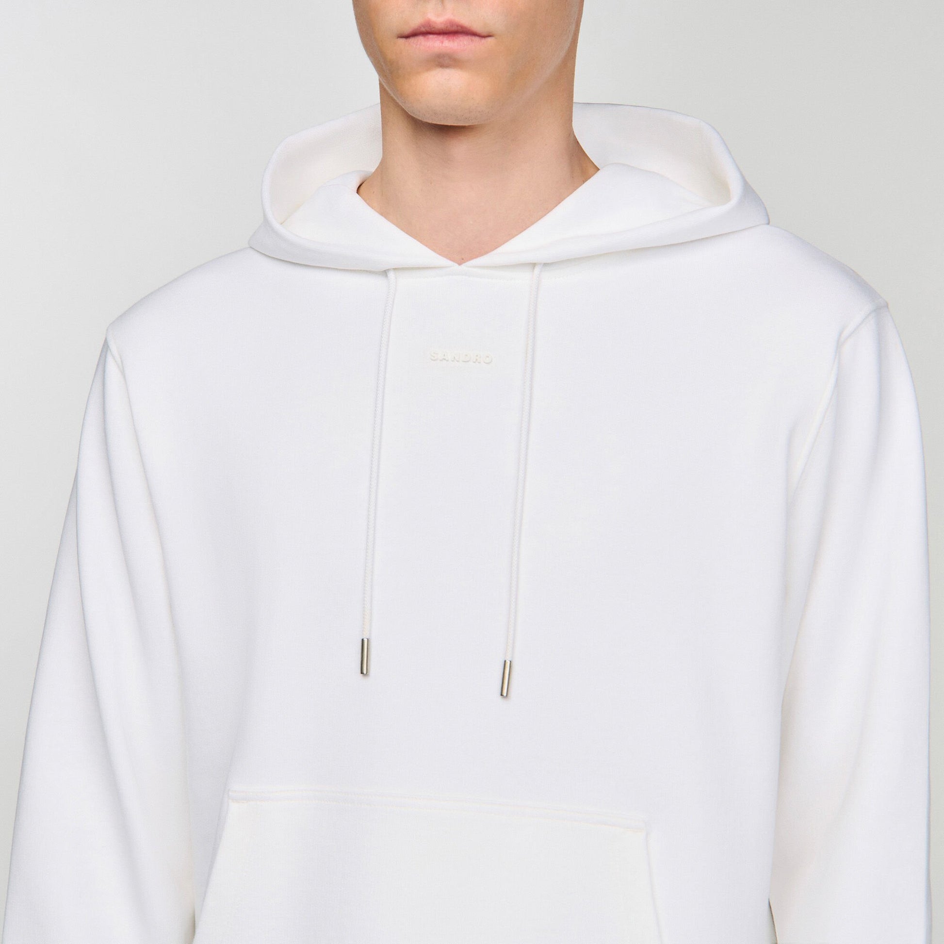 Sandro Logo hoodie Optic White