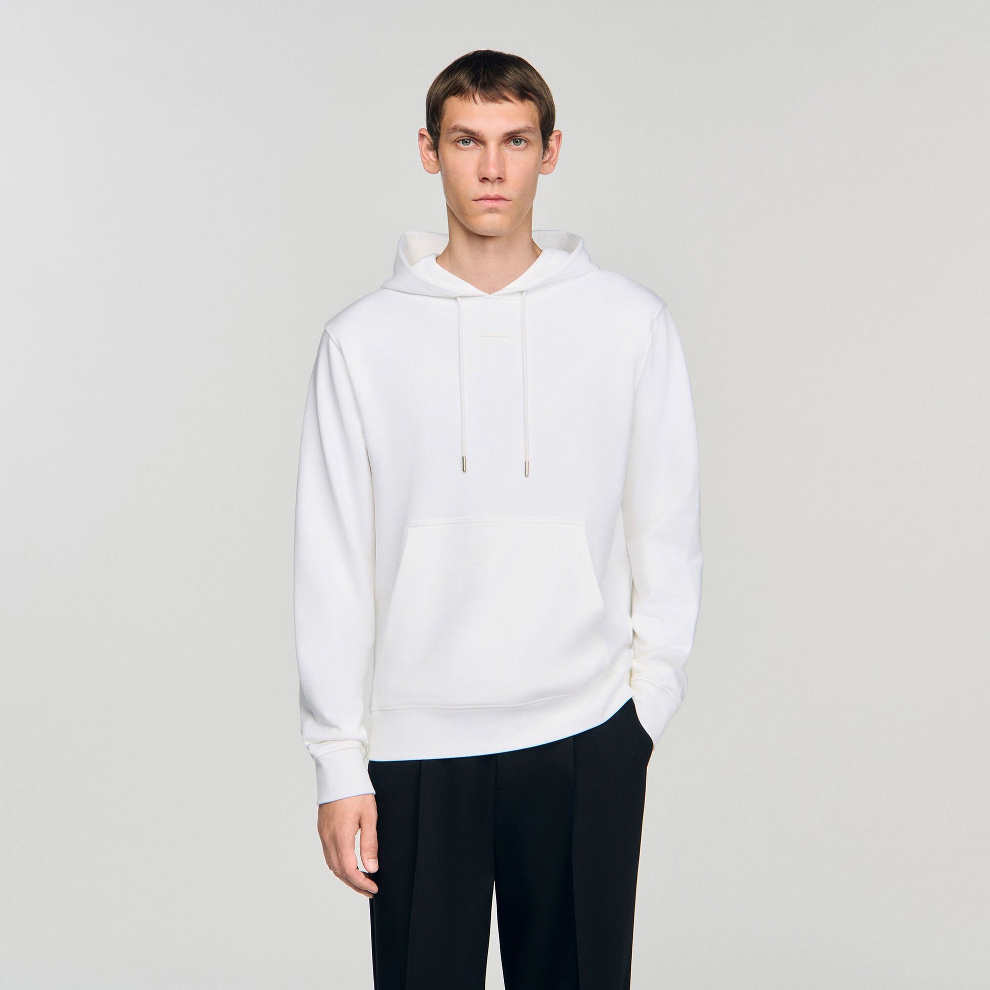 Sandro Logo hoodie Optic White