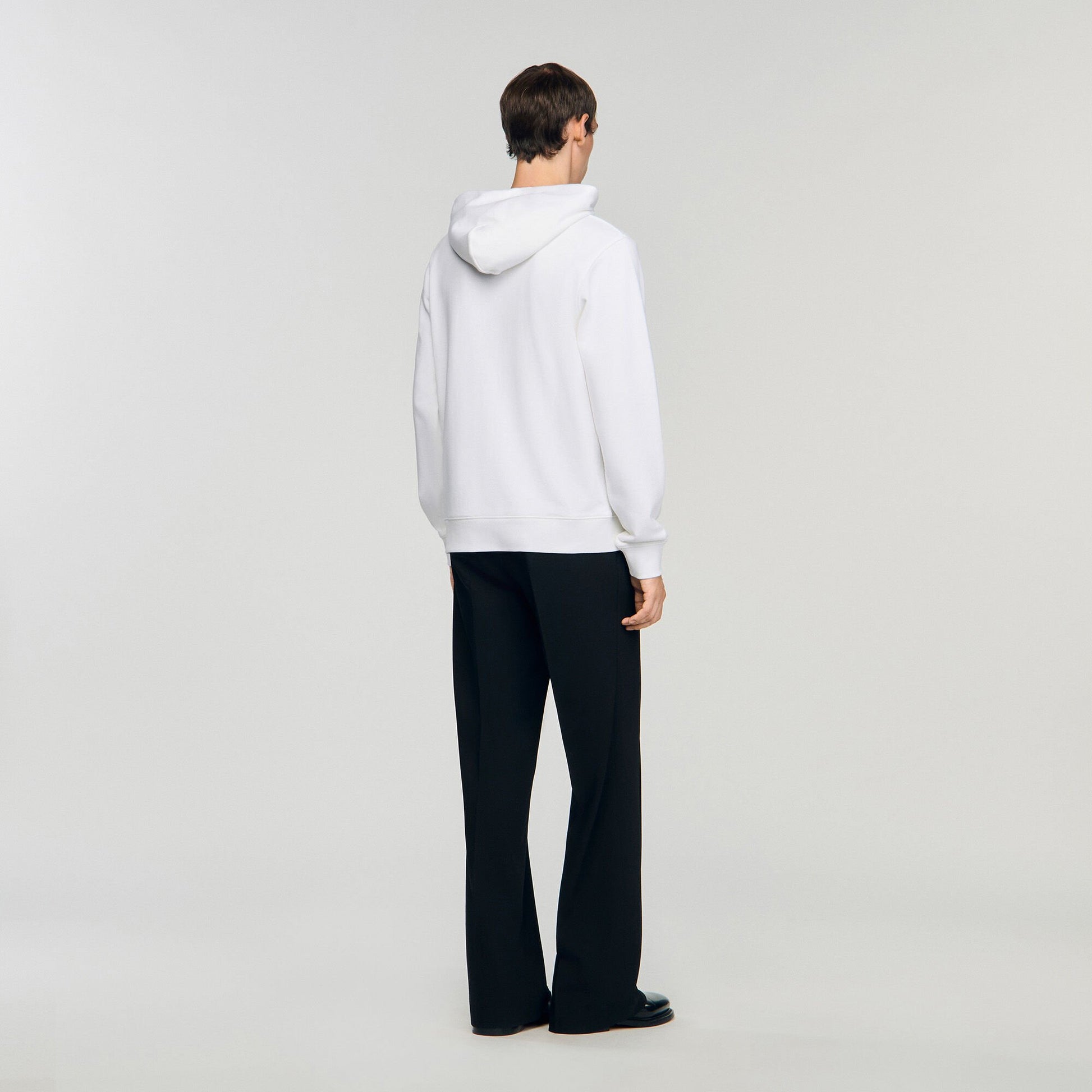 Sandro Logo hoodie Optic White