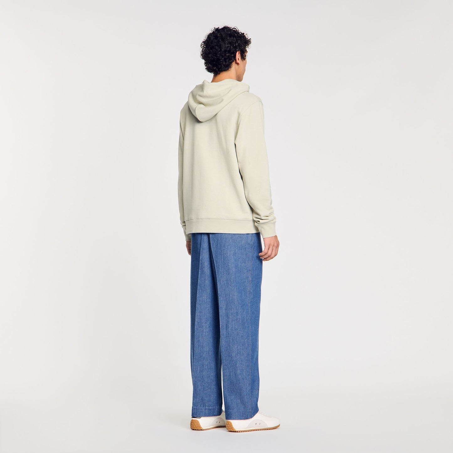 Sandro Logo hoodie Light Kaki.