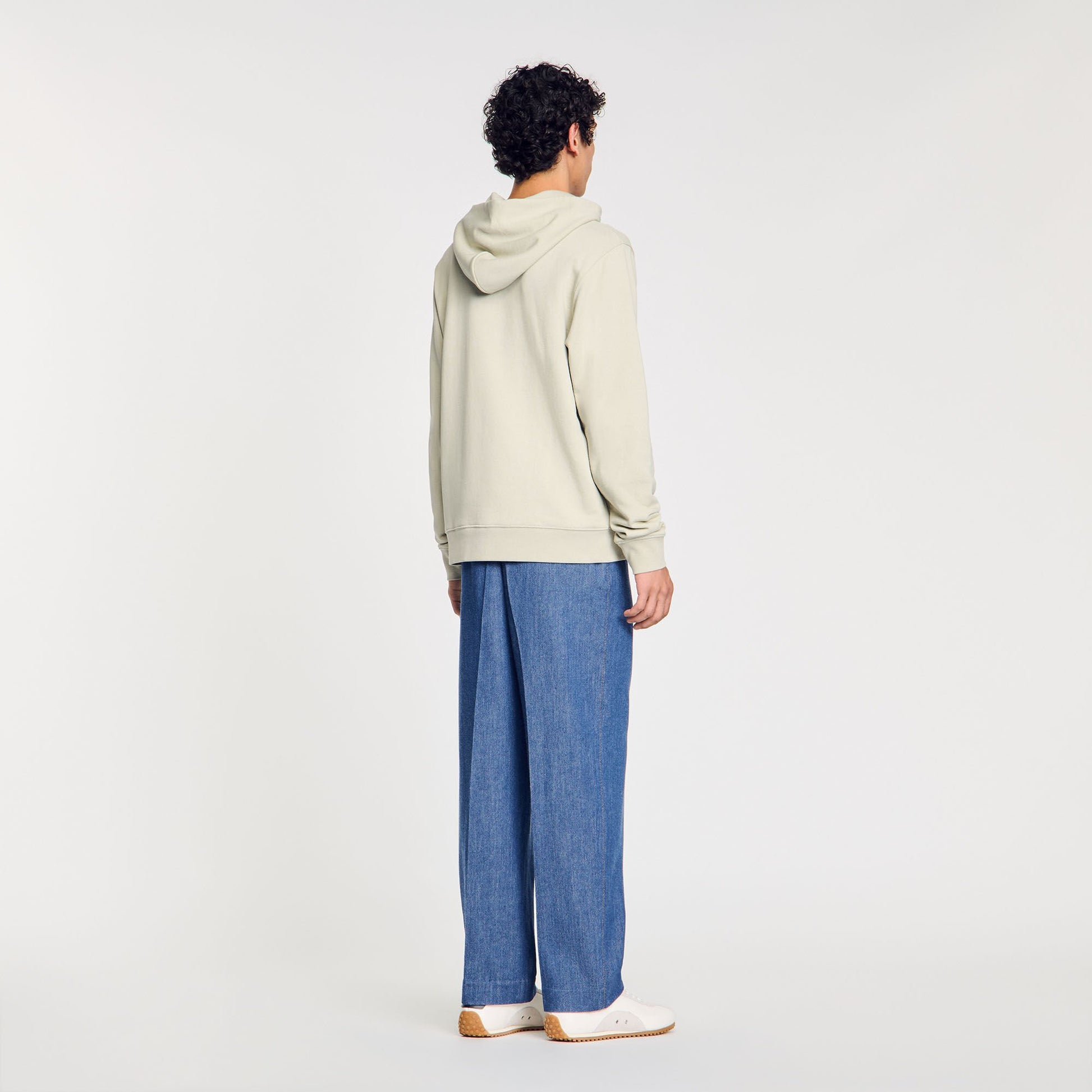 Sandro Logo hoodie Light Kaki.