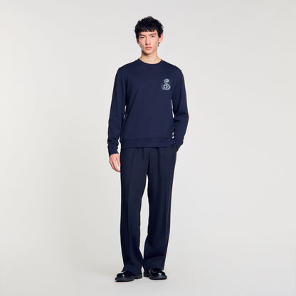 Sandro Jacket with snake detail Midnight Blue