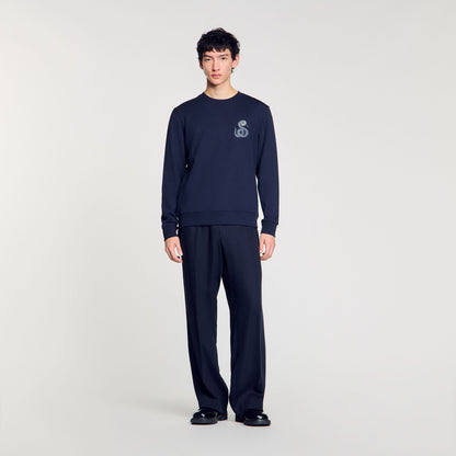 Sandro Jacket with snake detail Midnight Blue