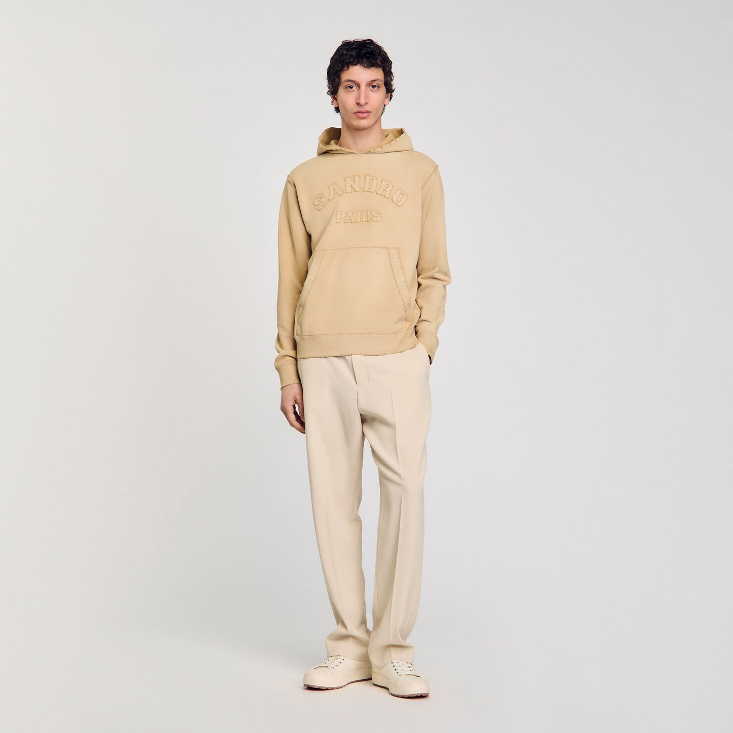 Sandro Patch sweatshirt Sand.
