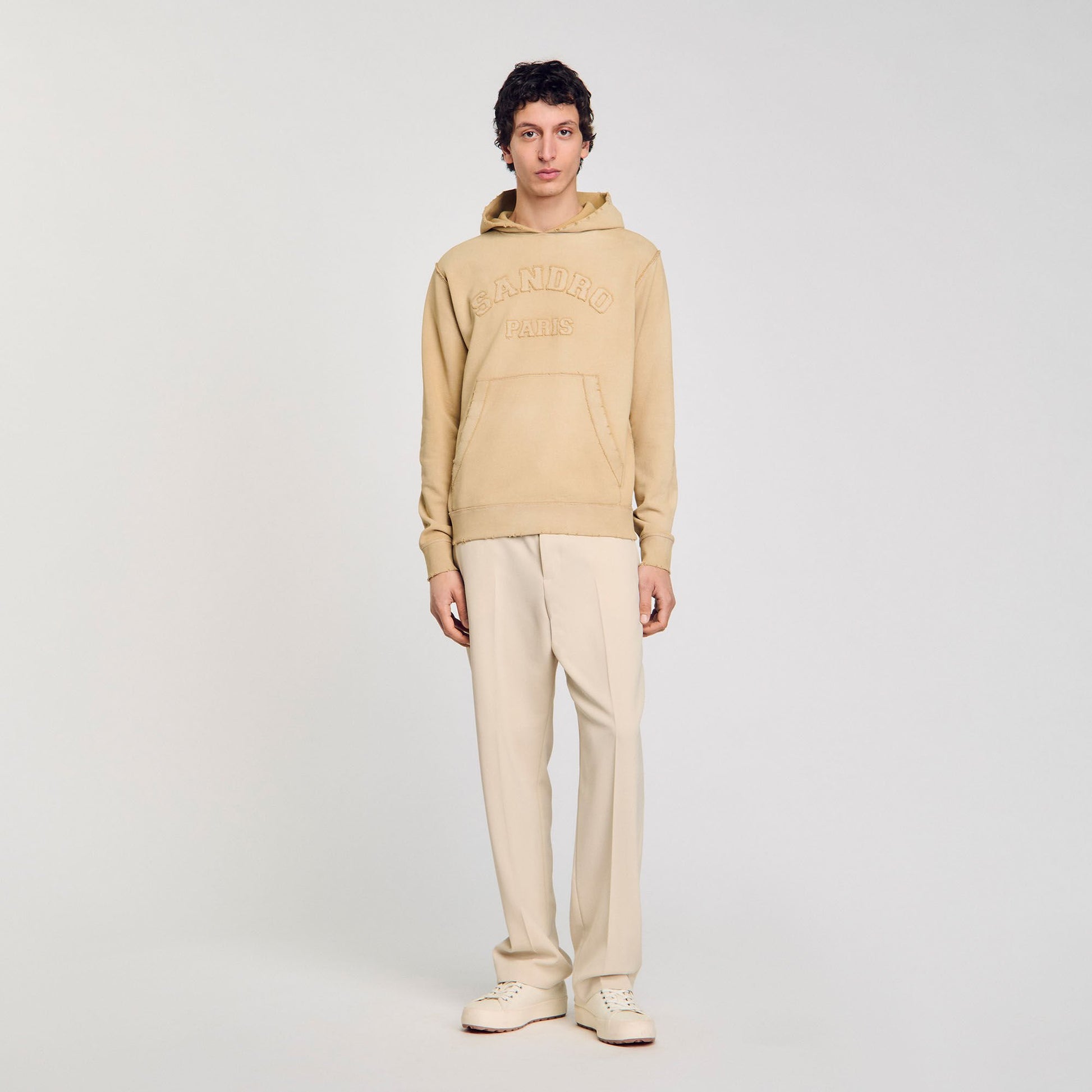 Sandro Patch sweatshirt Sand.