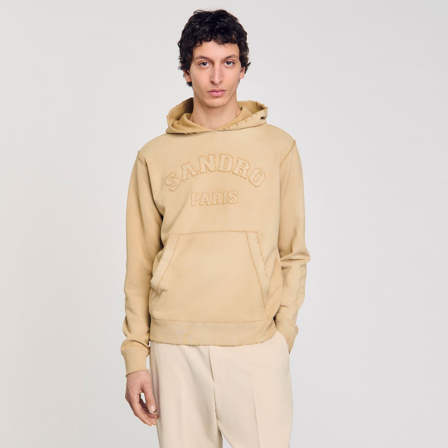 Sandro Patch sweatshirt Sand.