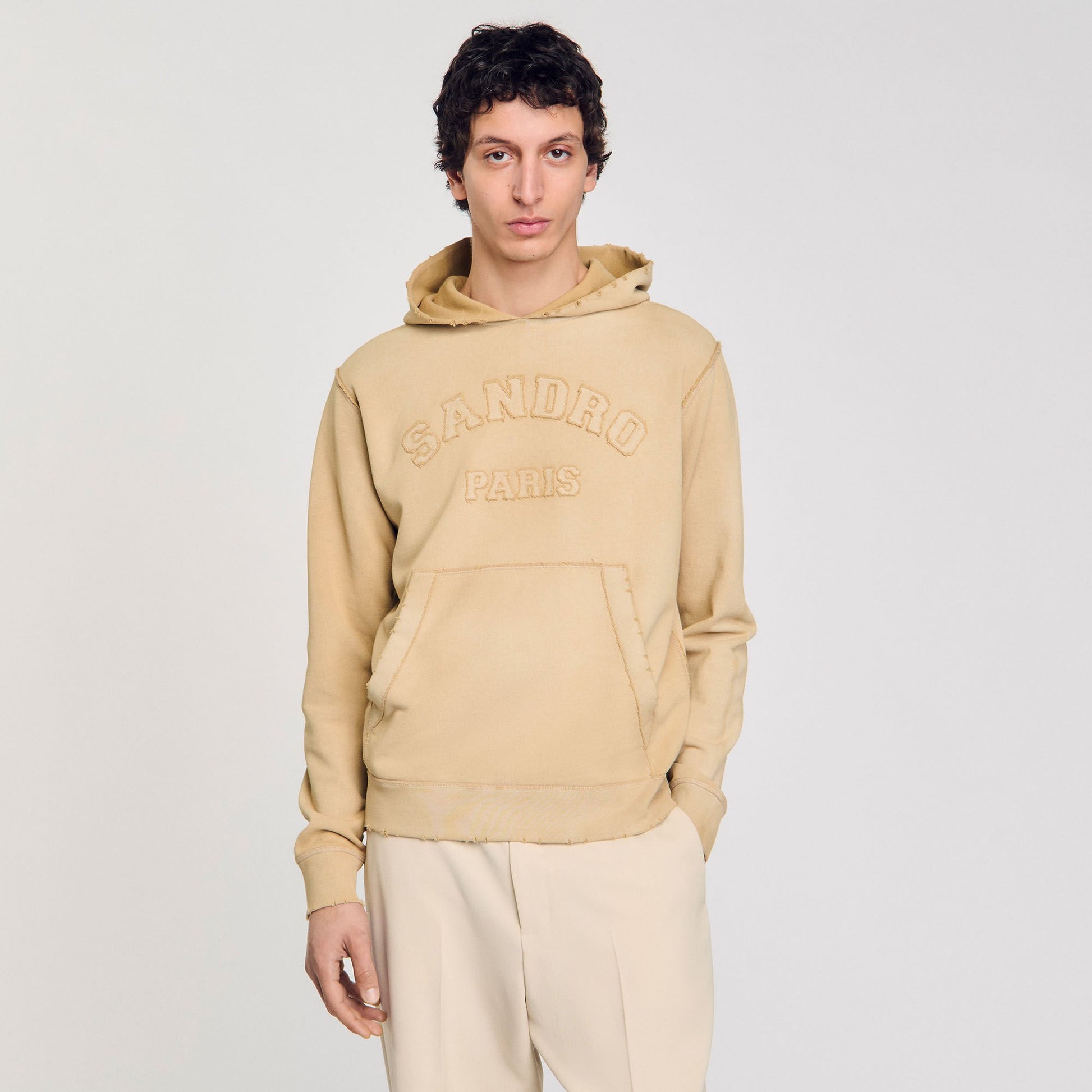 Sandro Patch sweatshirt Sand.