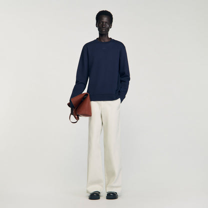 Sandro Logo sweatshirt Midnight Blue
