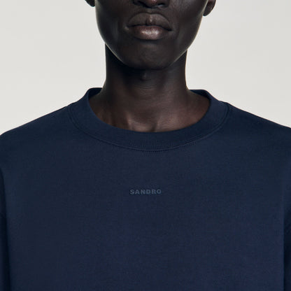 Sandro Logo sweatshirt Midnight Blue