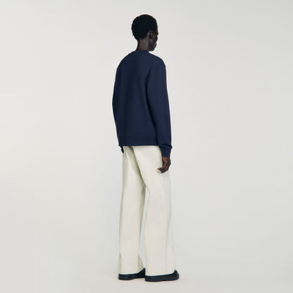 Sandro Logo sweatshirt Midnight Blue