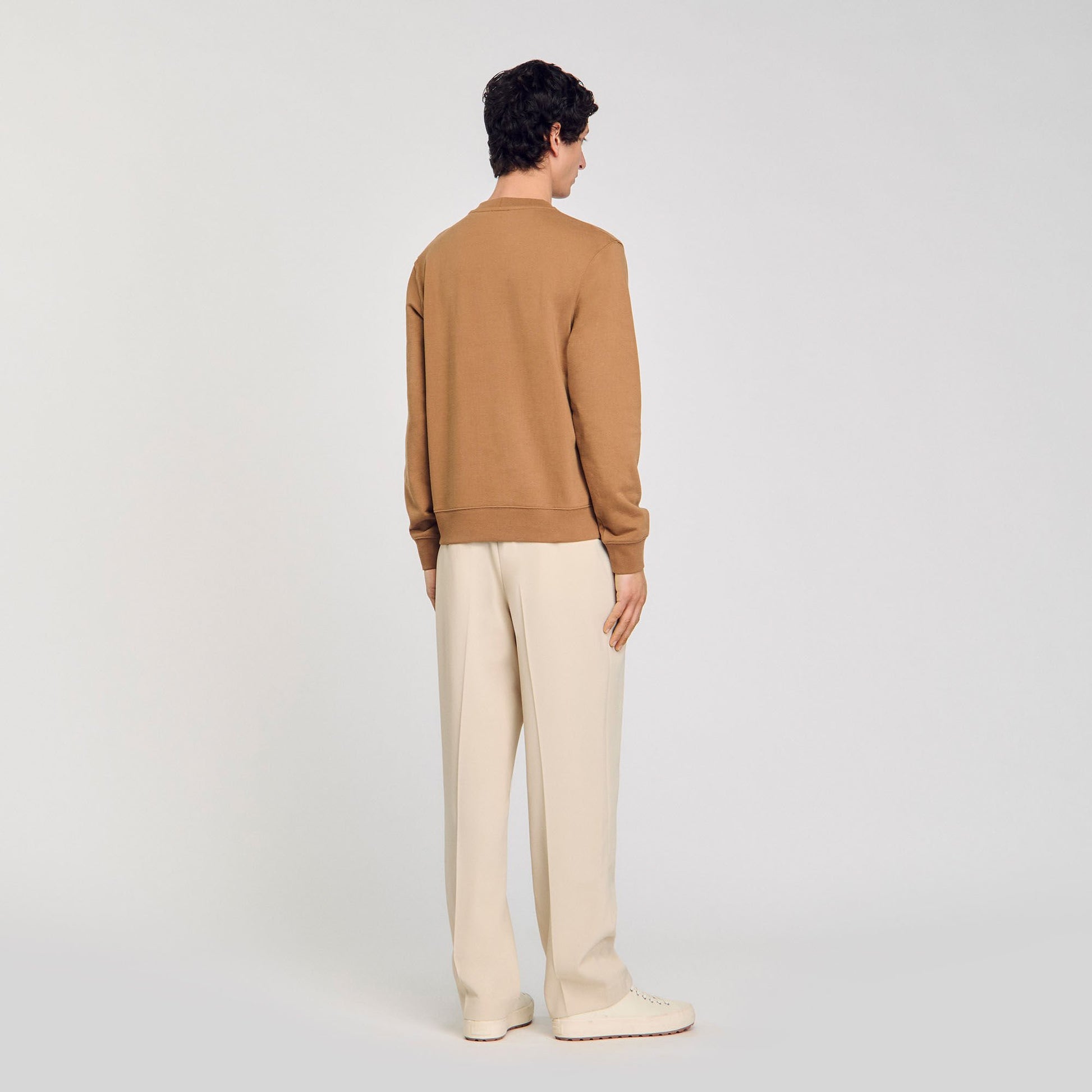 Sandro Sweatshirt with flower patch Nut