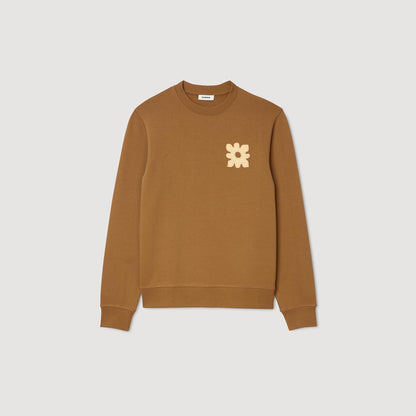 Sandro Sweatshirt with flower patch Nut