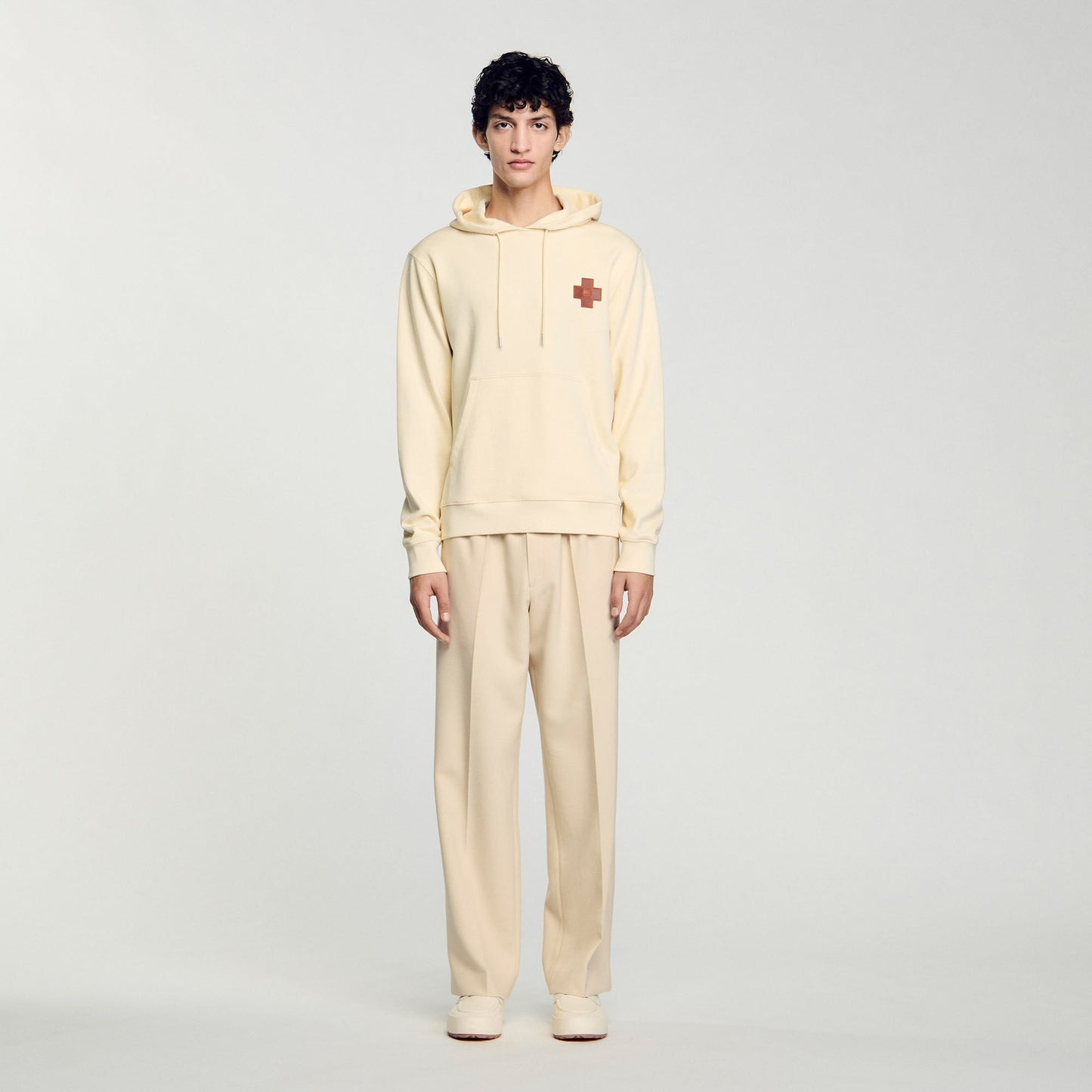 Sandro Square Cross sweatshirt Oats