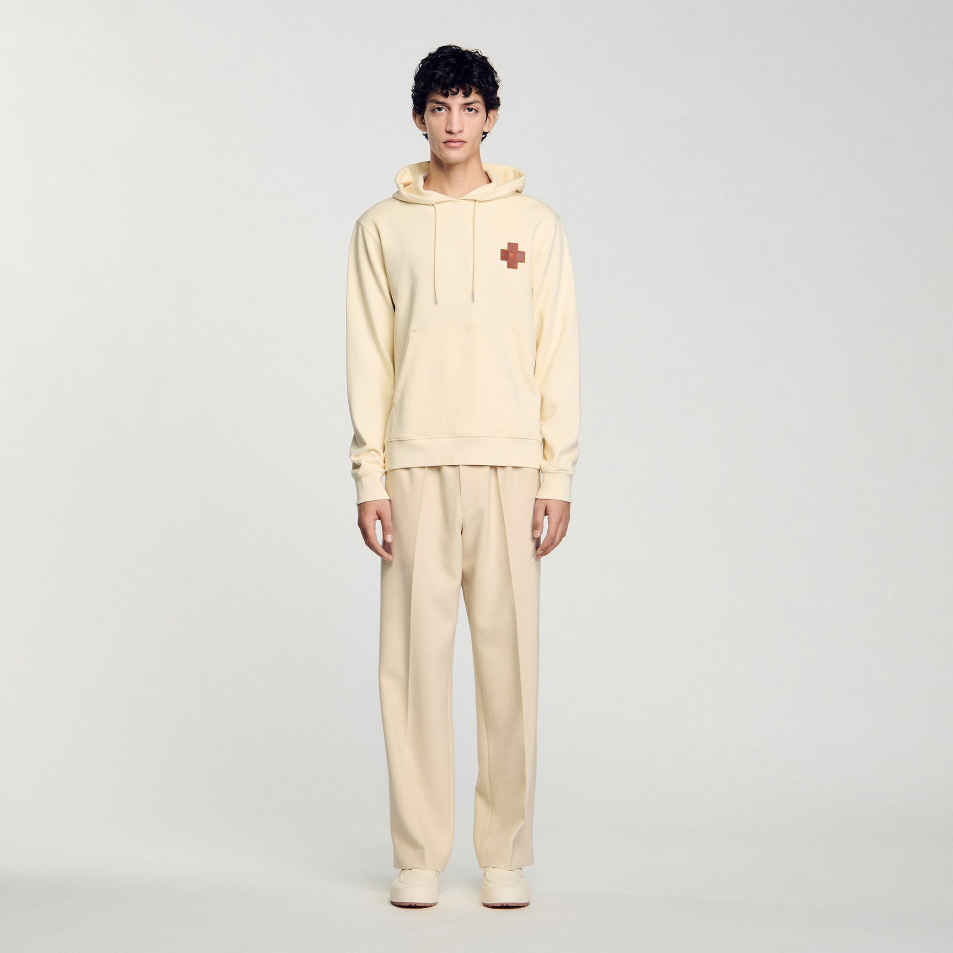 Sandro Square Cross sweatshirt Oats