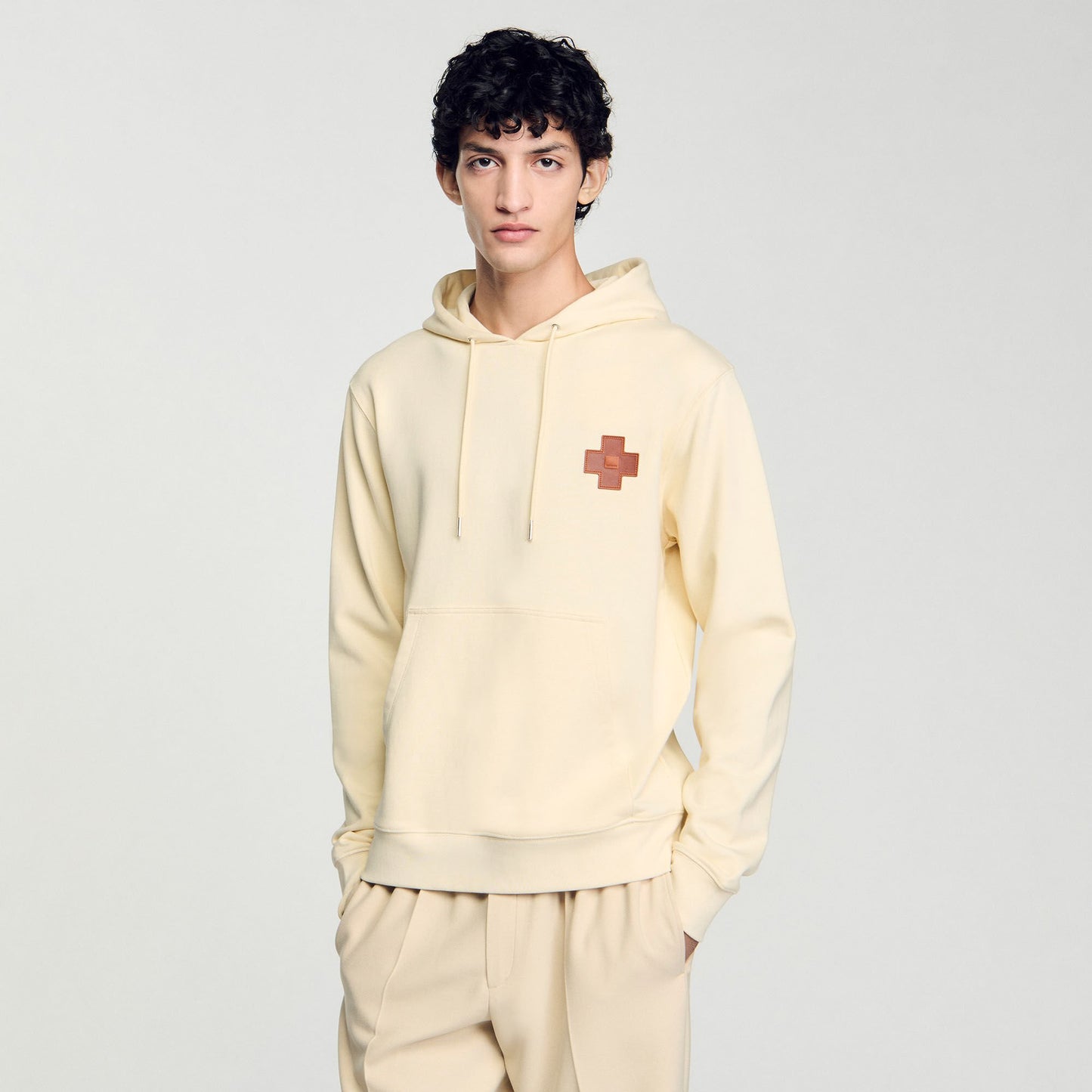 Sandro Square Cross sweatshirt Oats