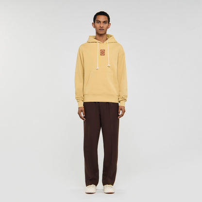 Sandro Leather patch sweatshirt Ocher Yellow