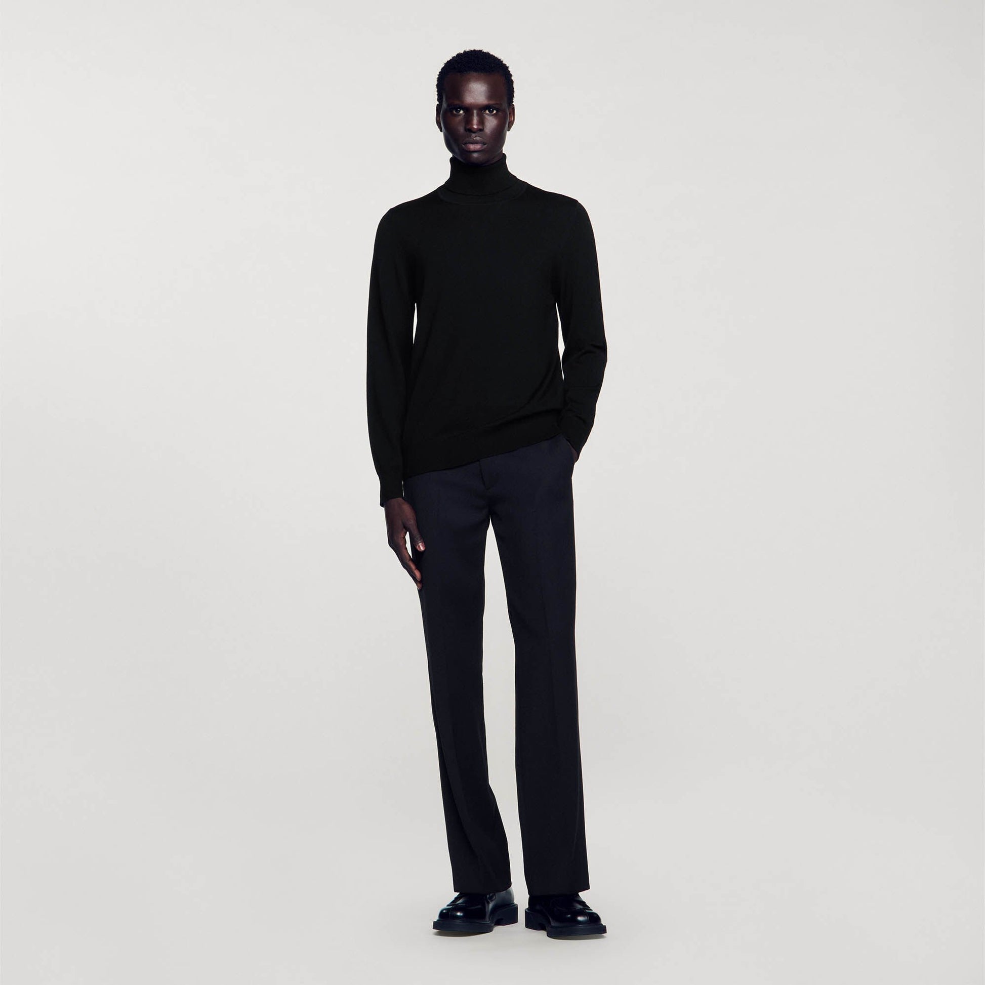 Sandro Turtleneck wool sweater Black