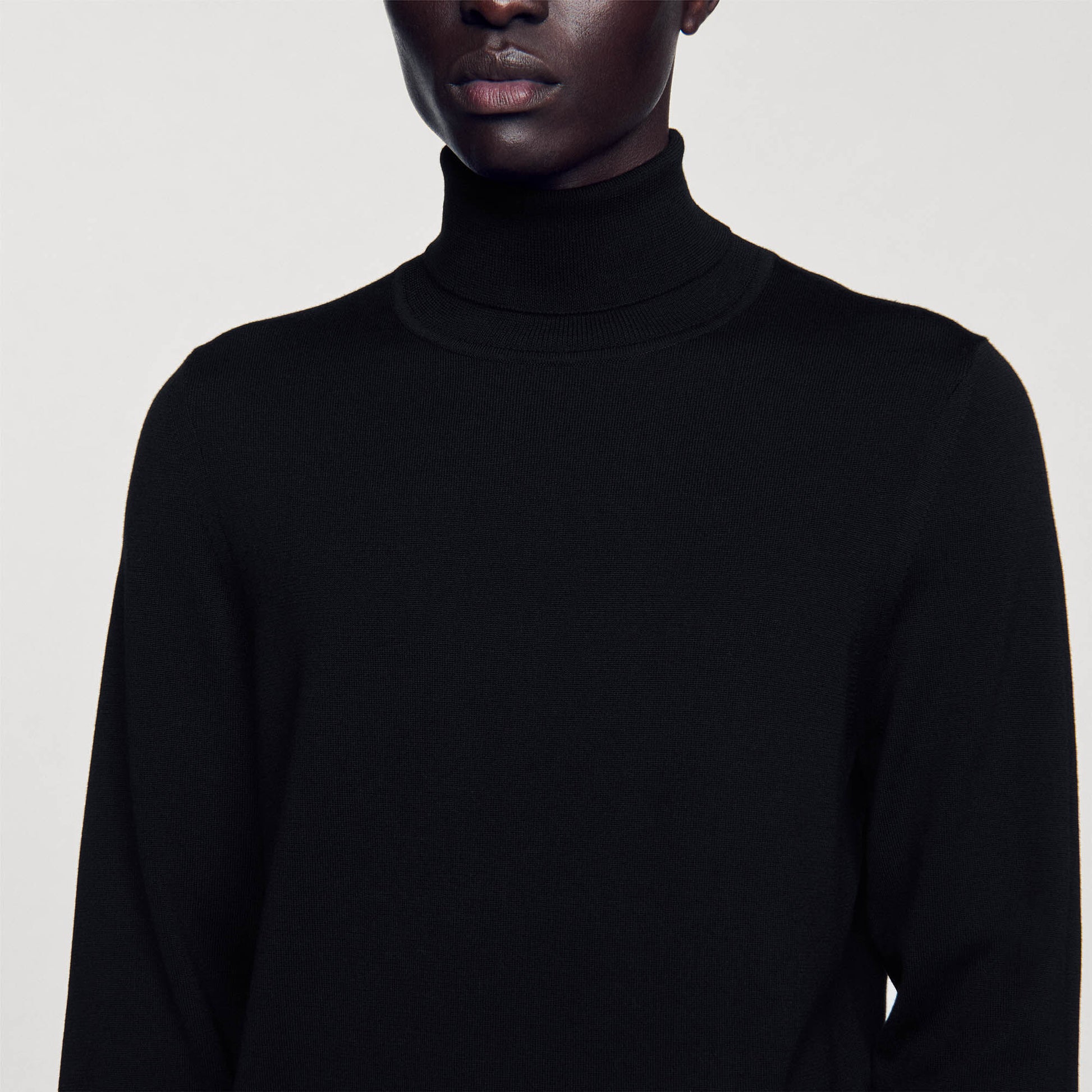 Sandro Turtleneck wool sweater Black