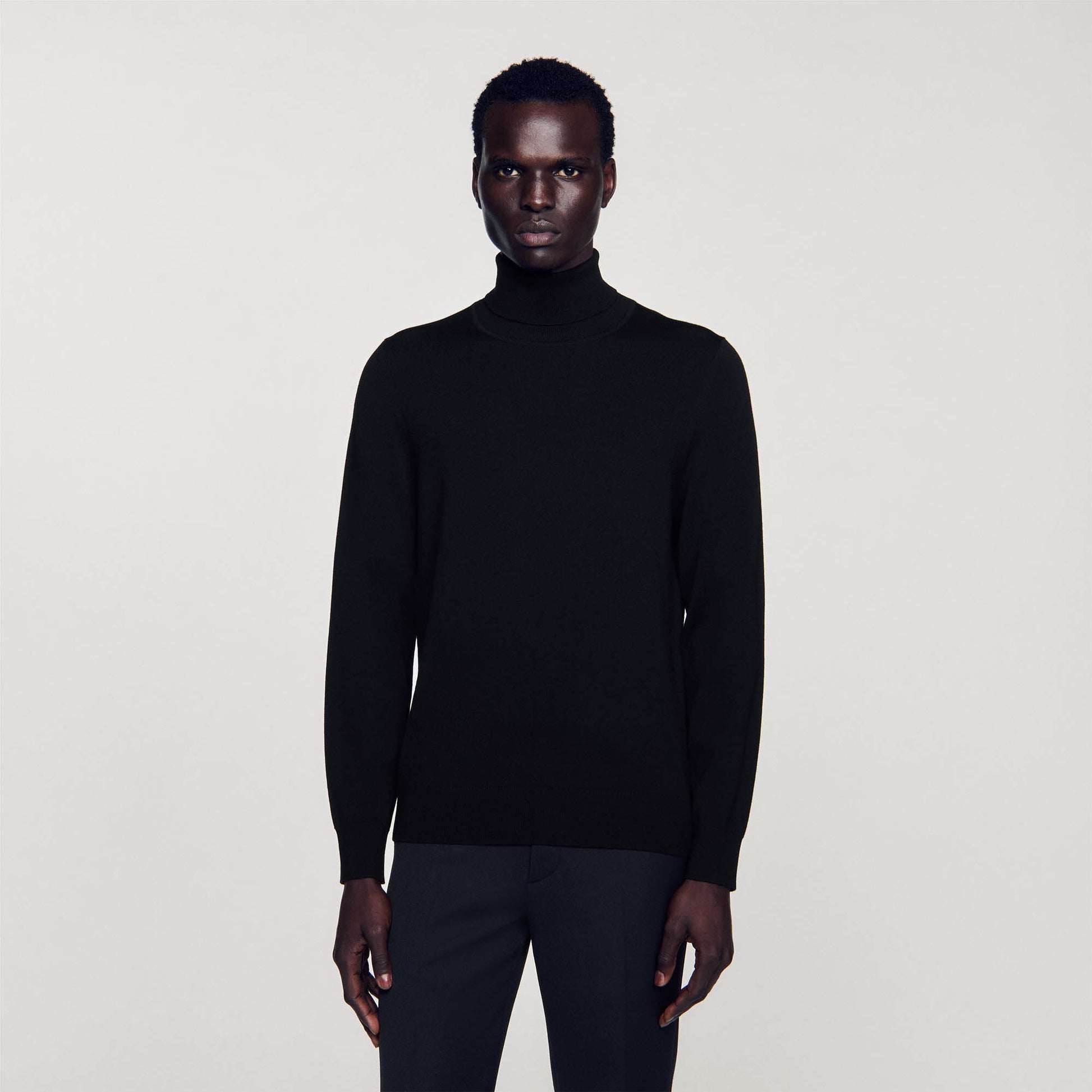 Sandro Turtleneck wool sweater Black