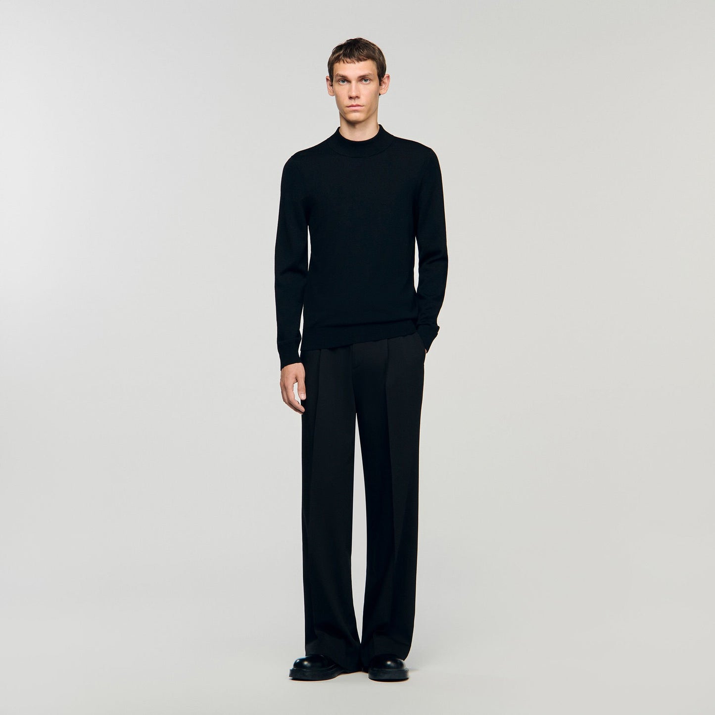 Sandro Mock neck sweater Black