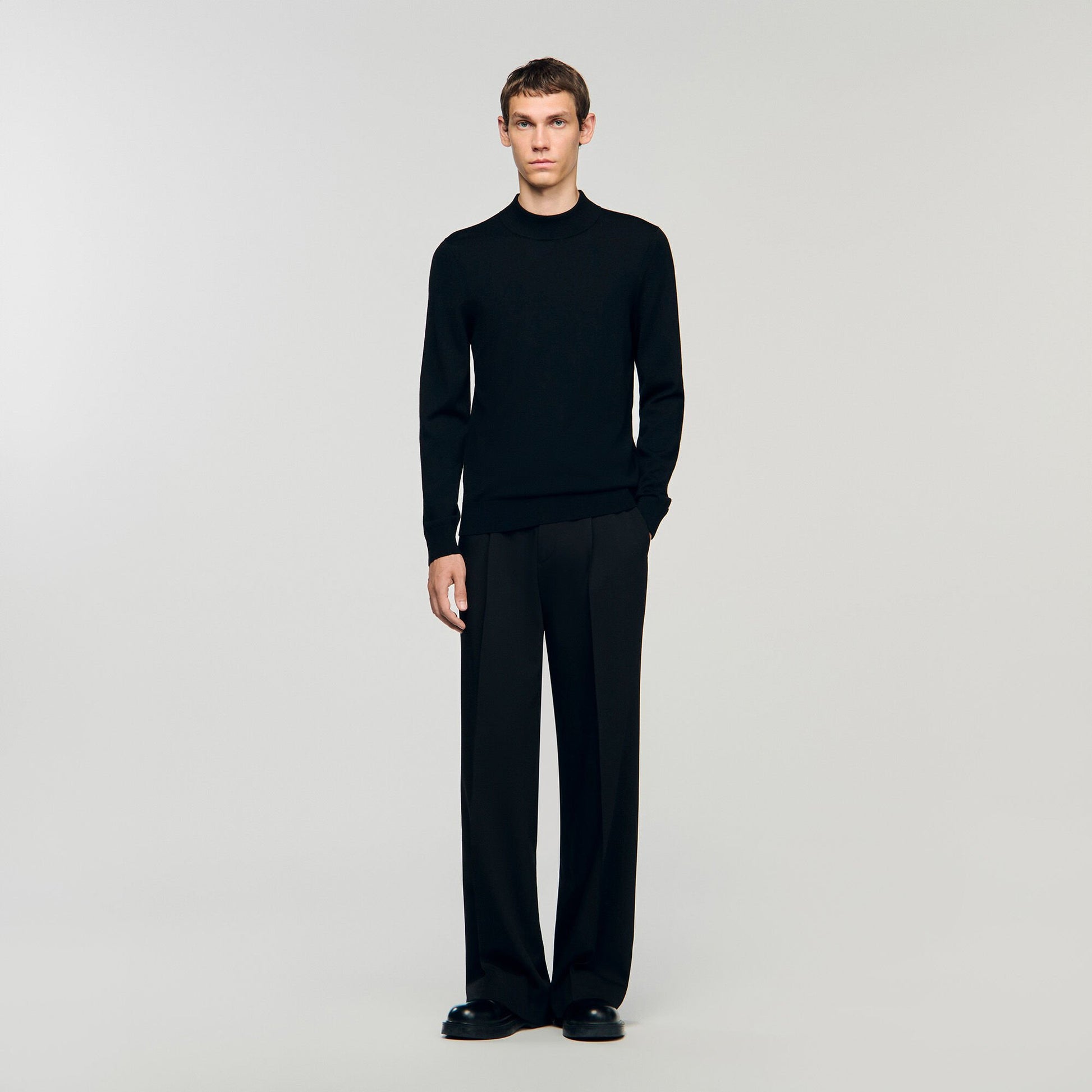 Sandro Mock neck sweater Black