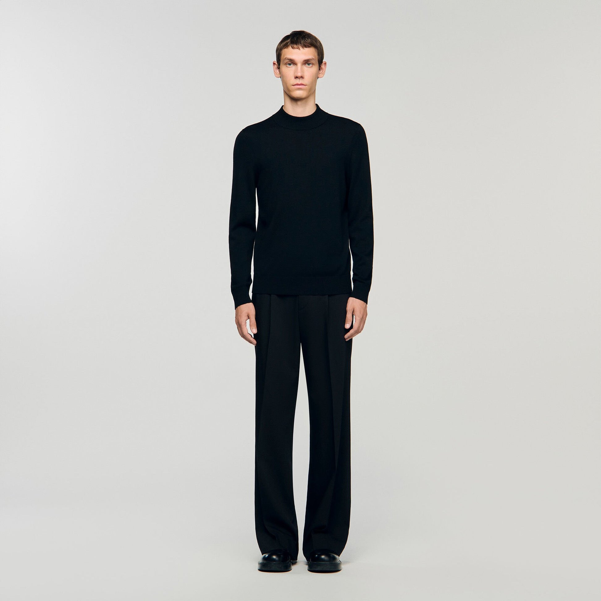 Sandro Mock neck sweater Black