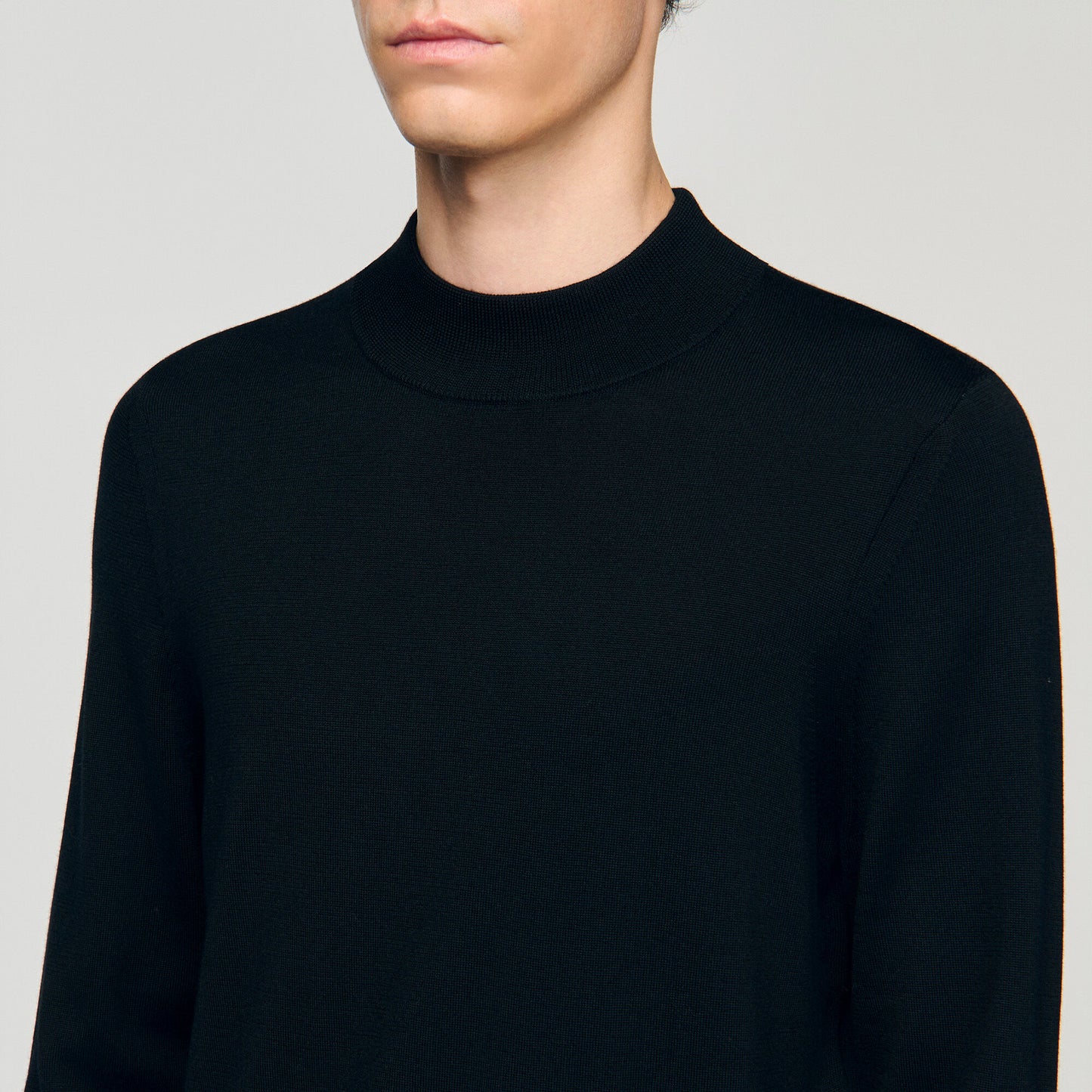 Sandro Mock neck sweater Black