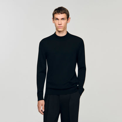 Sandro Mock neck sweater Black