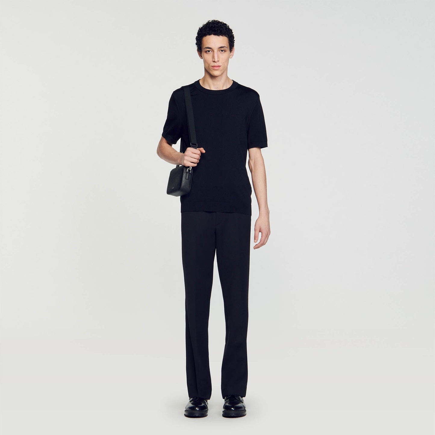 Sandro Knitted T-shirt Black