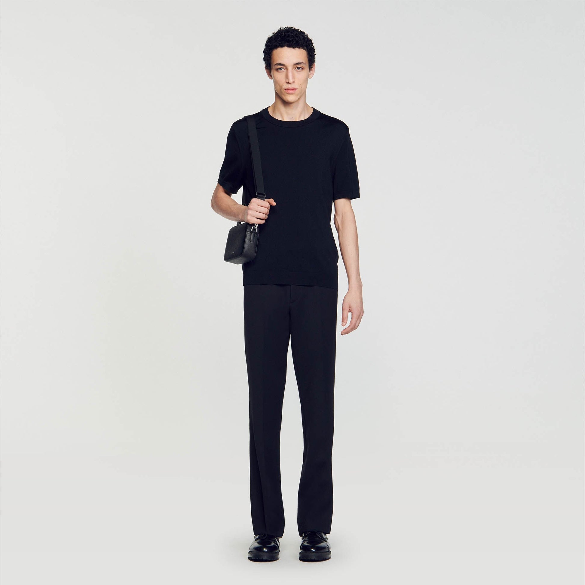 Sandro Knitted T-shirt Black