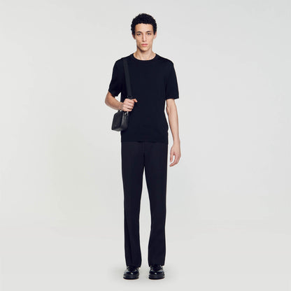 Sandro Knitted T-shirt Black