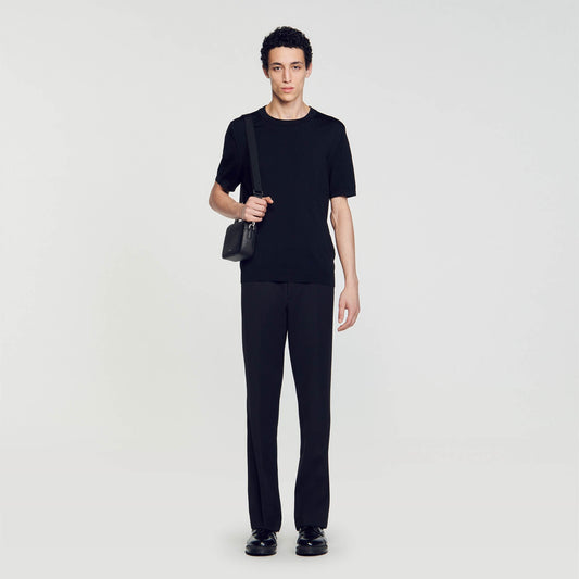 Sandro Knitted T-shirt Black