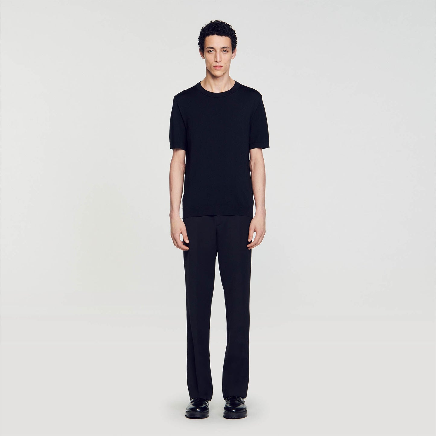 Sandro Knitted T-shirt Black